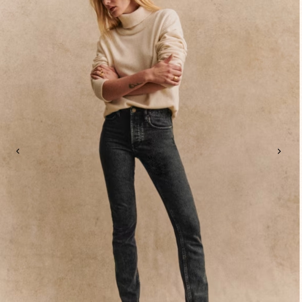 Sezane Brut Sexy Black Jean Size 26 - Picture 5 of 5